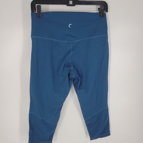 Zyia Brillant Blue Mesh Hif Waist Crop Corsair Leggings 12 - Picture 5 of 10
